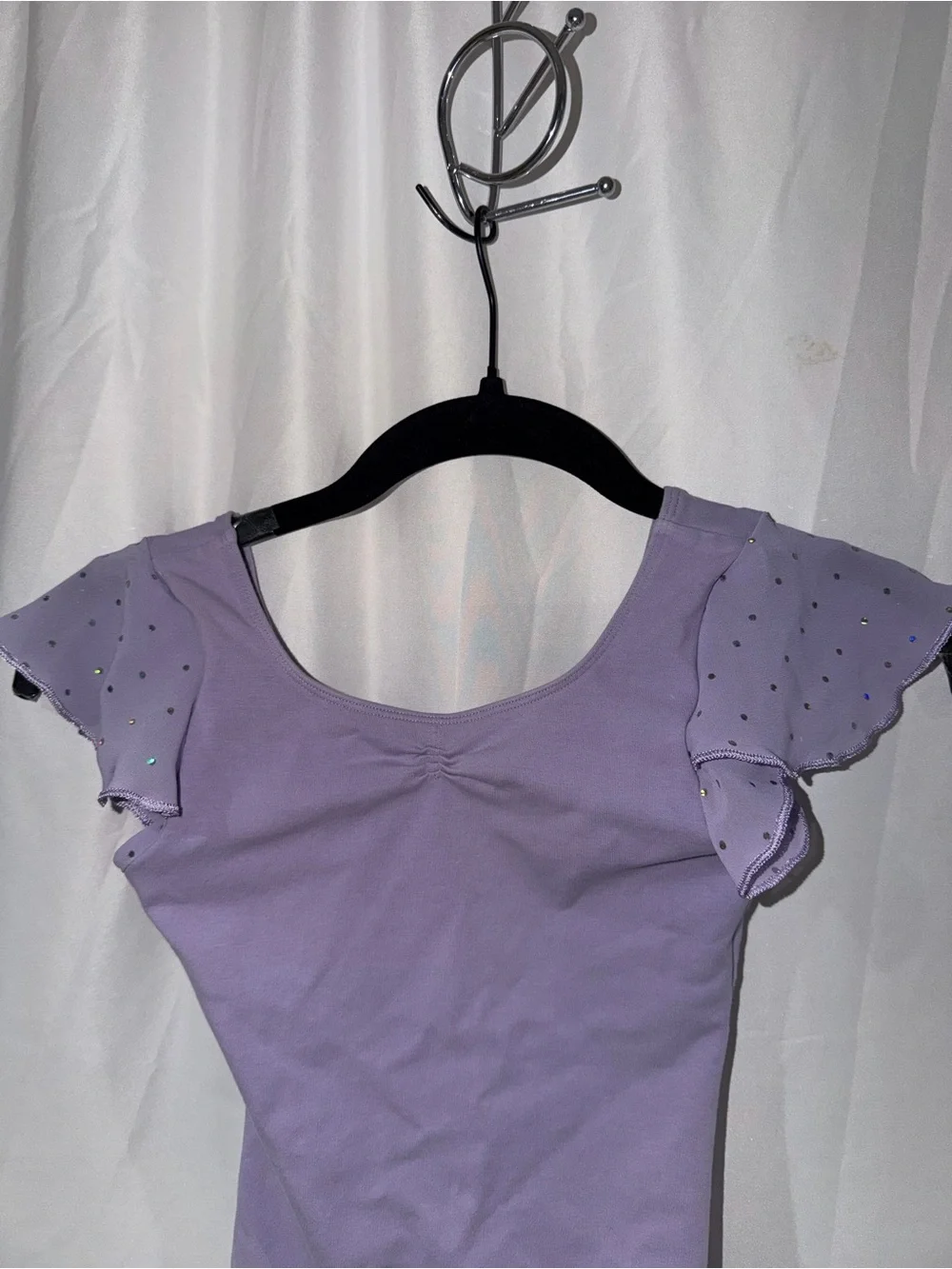 Bloch One Piece Dance Lilac Flutter Sleeve Kids One Piece Singlet Leotard 8-10